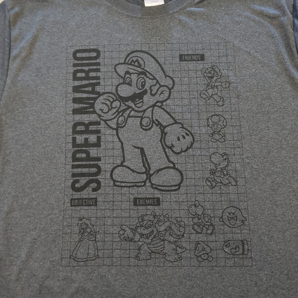 Super Mario Graphic T-Shirt Mens XL Gamer Cosplay Casual - Picture 2 of 8